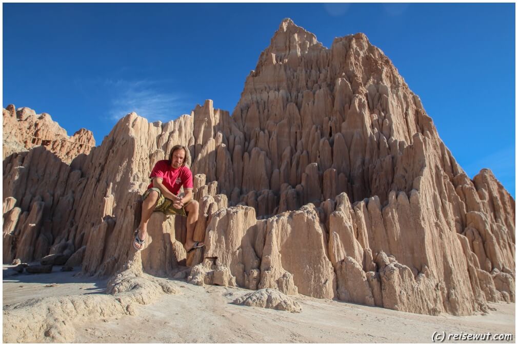 Erinnerungsfoto im Cathedral Gorge State Park