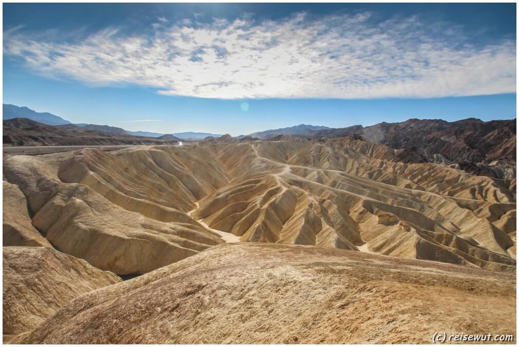 Zabriskie Point im Gegenlicht