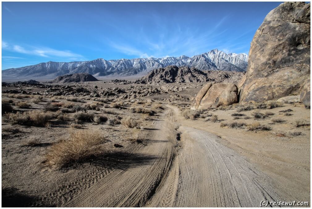 Tolle Dirt Roads erwaten Dich in den Alabama Hills