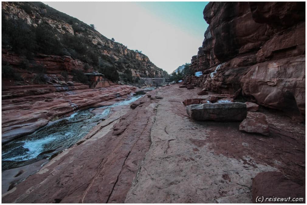 Kein Mensch weit und breit zu sehen im Slide Rock State Park