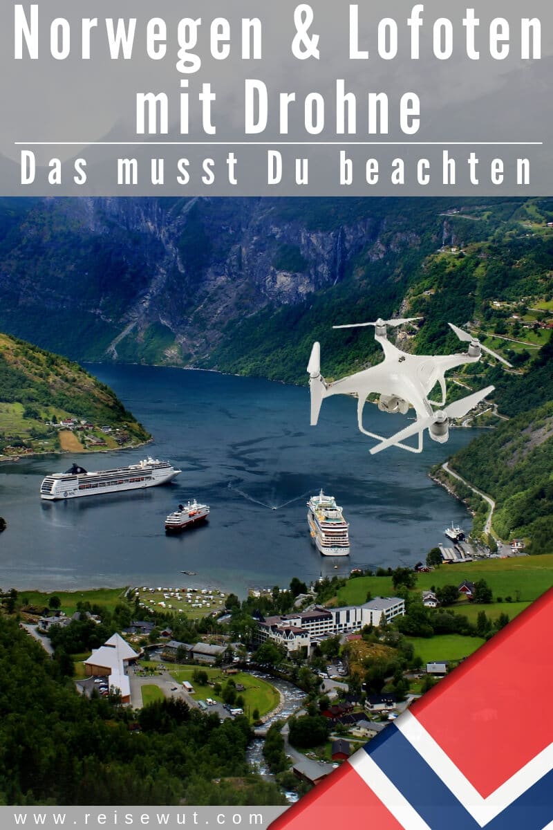 Drohne in Norwegen und Lofoten - Pinterest Pin