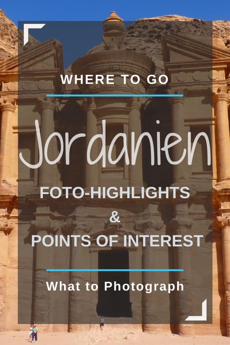 Jordanien Karte mit 25+ Sehenswürdigkeiten | Pinterest