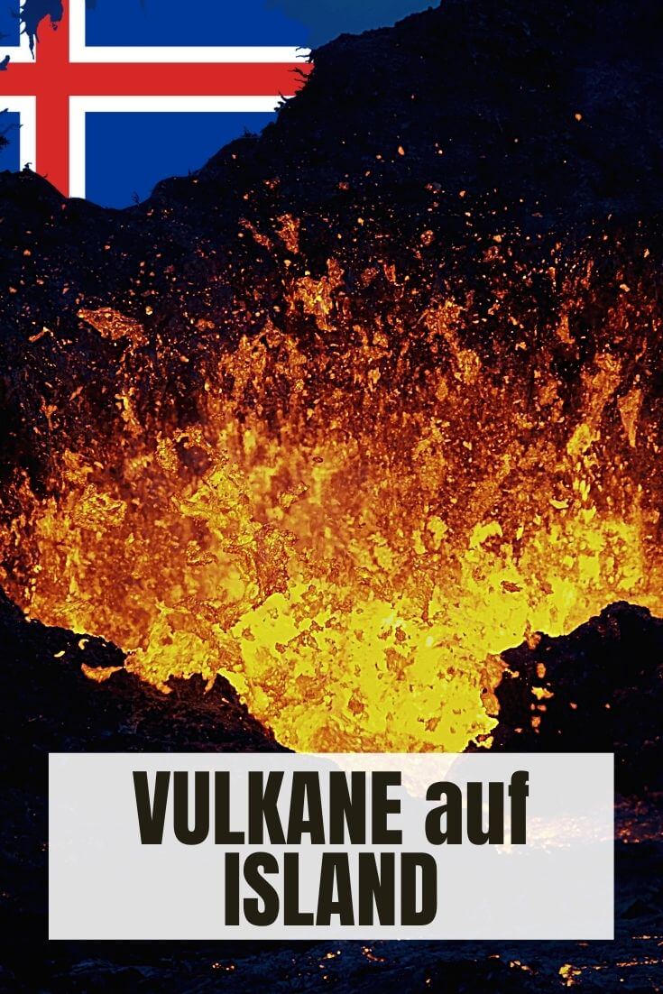 Pinterest Pin - Vulkanausbruch auf Island