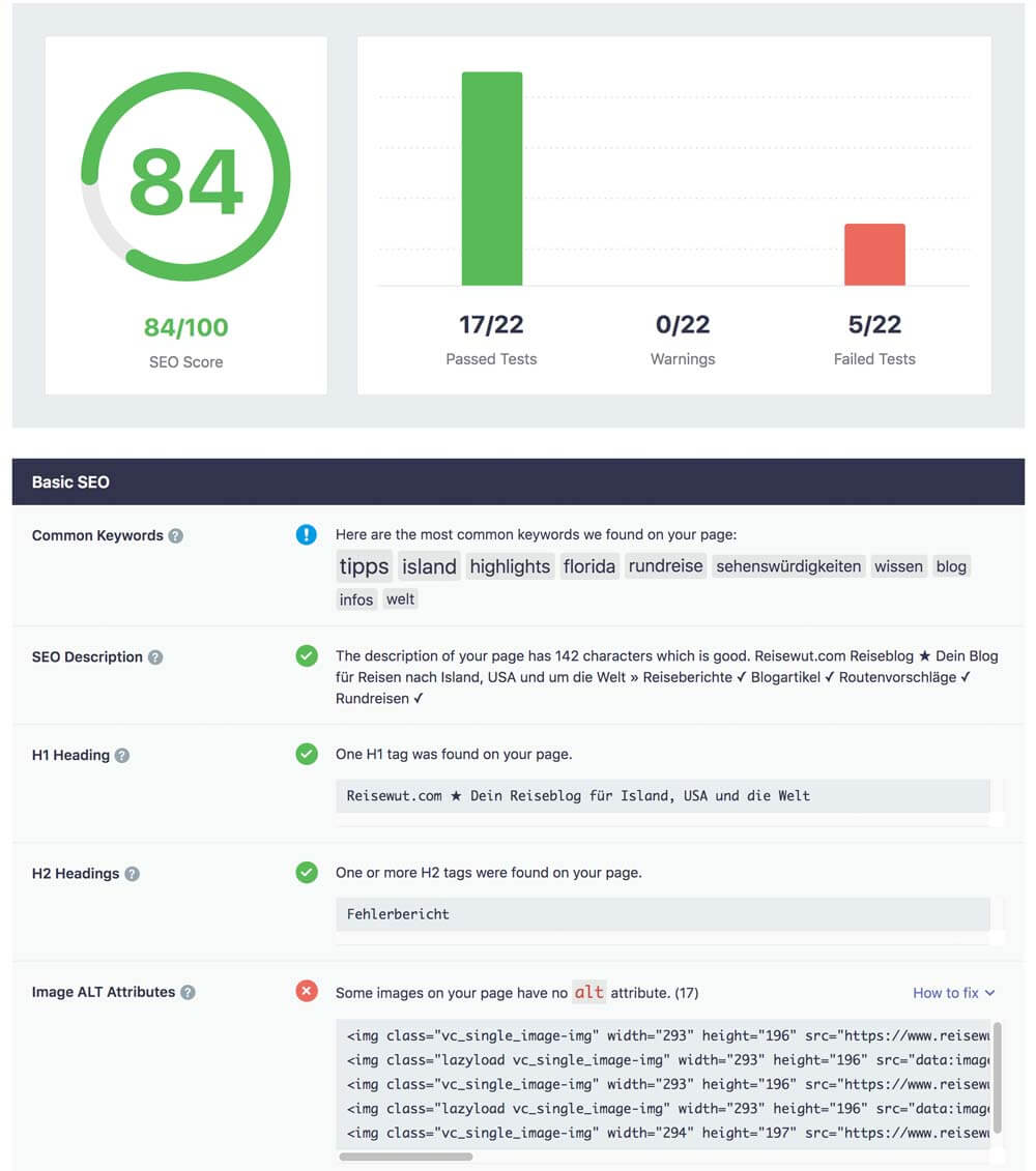 Ein SEO-Audit ist bei den meisten anderen Plug-in nur in teuren Premium Versionen enthalten