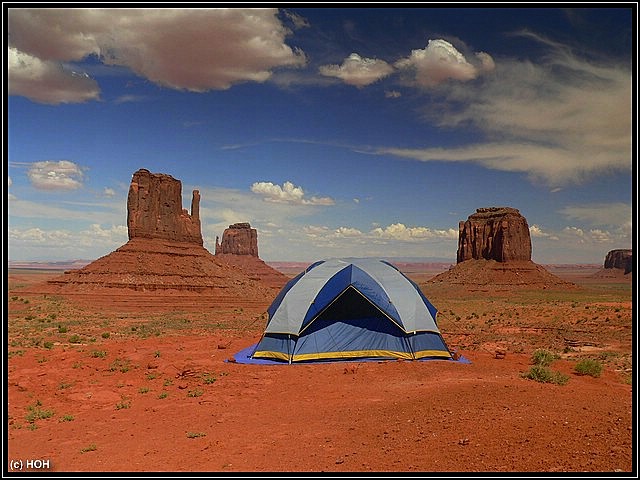 Zelten am Monument Valley ... schöner geht es fast nicht mehr