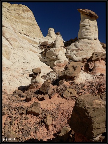 Weisse Toadstool Hoodoos