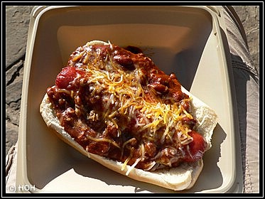 Sehr merkwürdig ... das Chili Hotdog