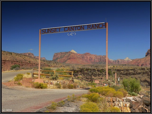 Sunset Ranch auf der Zion Kolob Terrace Road