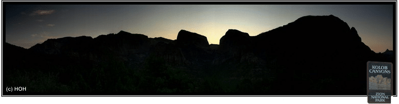 Sonnenaufgang in der Kolob Canyon Area