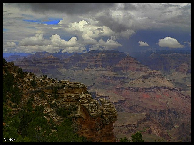 Ein wolkiger Tag am Grand Canyon South Rim