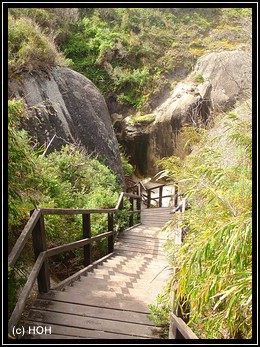 Treppe zur Elephant Cove