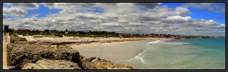 Blick vom Parkplatz Hillarys Boat Harbor