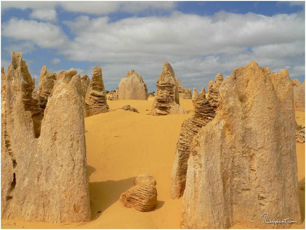 Die Spuren der Erosion sind unverkennbar bei den einzelnen Pinnacles