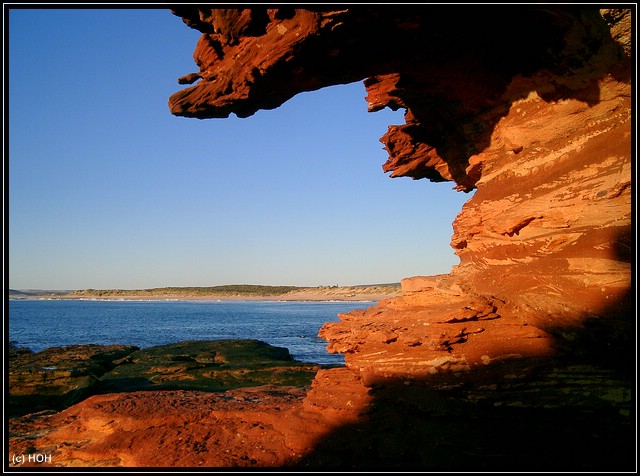 Red Bluff zur Golden Hour