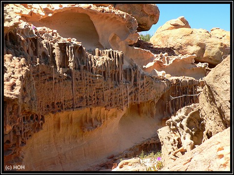 Bizarre Formen im Sandstein