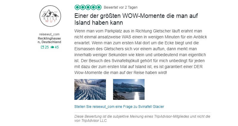 Bewertungen eignen sich gut, um TripCollective-Punkte zu sammeln