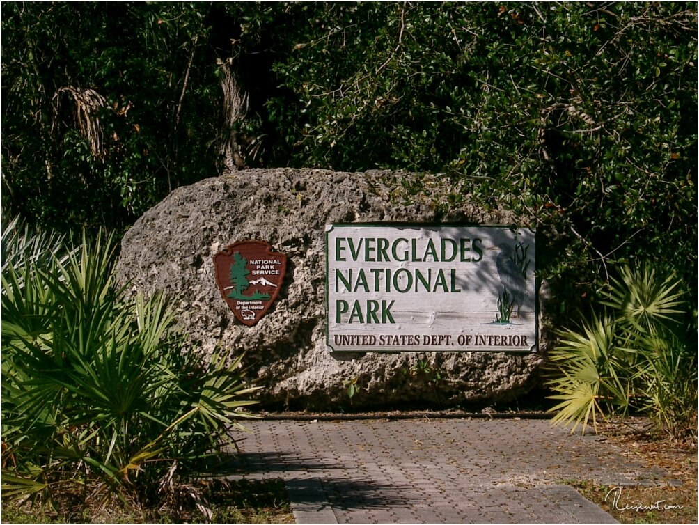 Markanter Fels am Eingang vom Everglades National Park