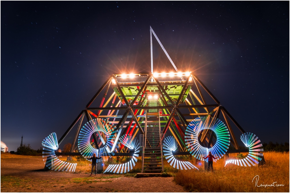 Coloriert - Der Spurwerkturm in Waltrop, von oben bis unten "coloriert"