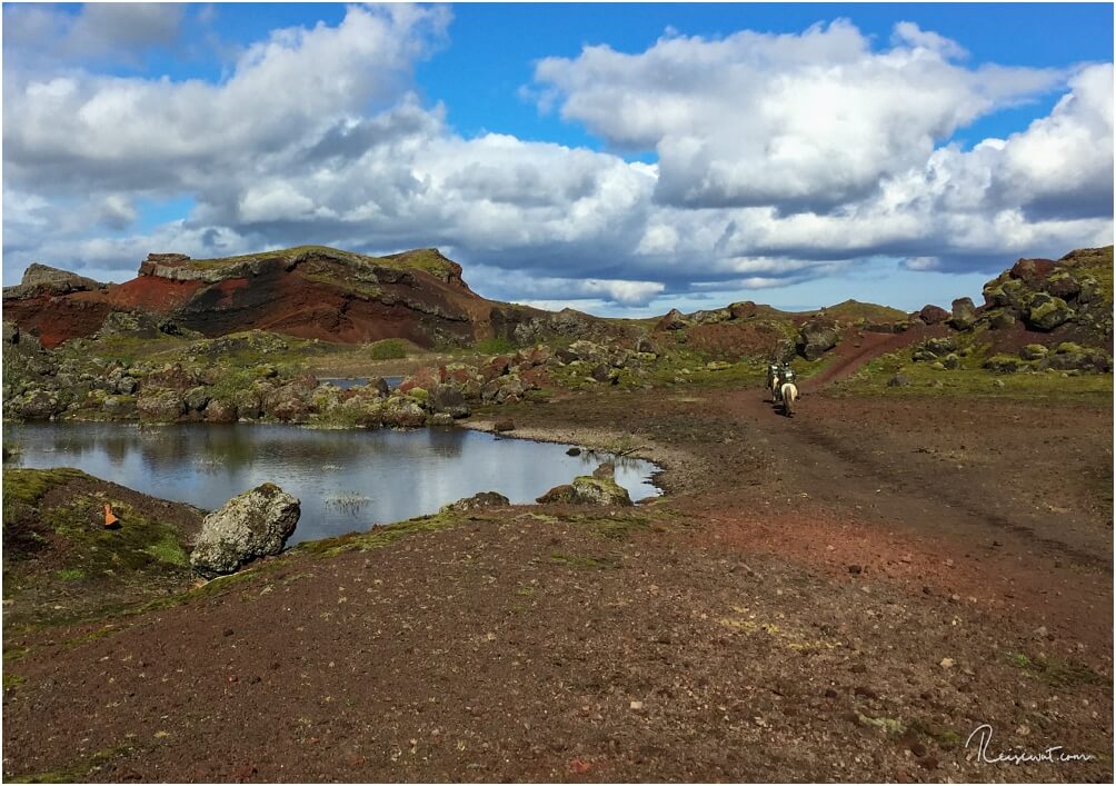 Ein Reitausflug in Islandland durch die grandiose Landschaft im Naturschutz- und Naherholungsgebiet Heiðmörk