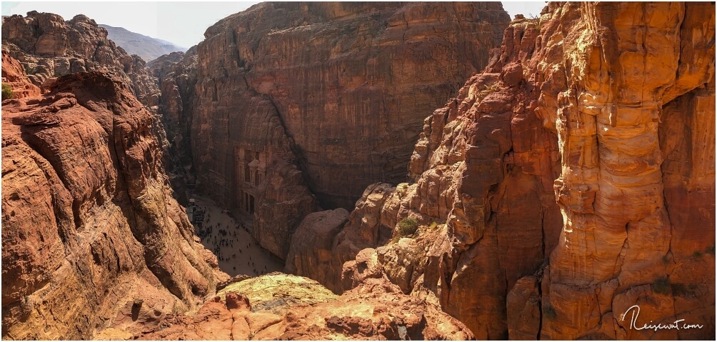 Versuch eines Panoramas vom Blick auf das Schatzhaus