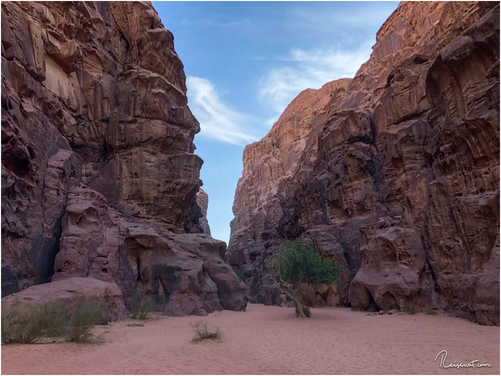 Der Burrah Canyon ... nur einer von gefühlt endlos vielen Canyons im Rum