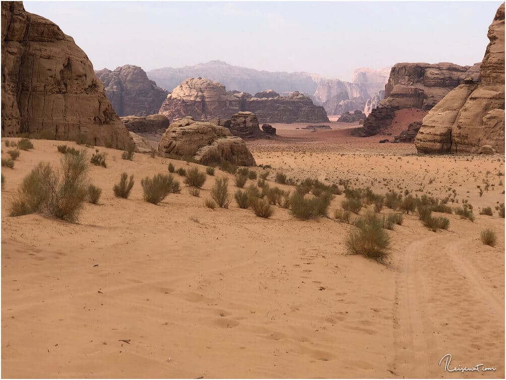 Nur einer von vielen faszinierenden Ausblicken im Wadi Rum