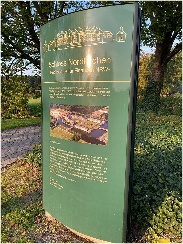 Infotafel auf dem Gelände des Schloss Nordkirchen