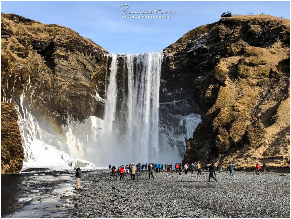 Skogafoss ohne Langzeitbelichtung der iPhone Kamera