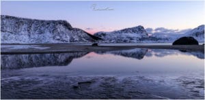 Reflektion am Haukland Beach