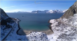 Rørvikstranda aus der Luft