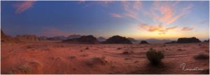 Sonnenuntergang im Wadi Rum