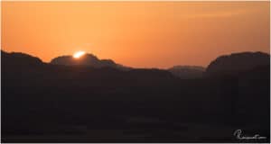 Sonnenuntergang im Wadi Rum