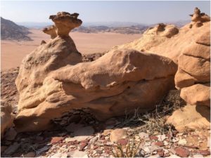 Mini Hoodoos beim auf Jabel Al-Hash