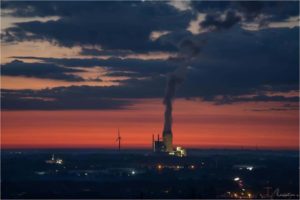 Kraftwerk Datteln bei Sonnenaufgang
