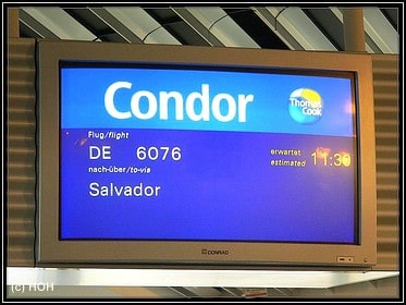Abflug Hinflug nach Salvador de Bahia
