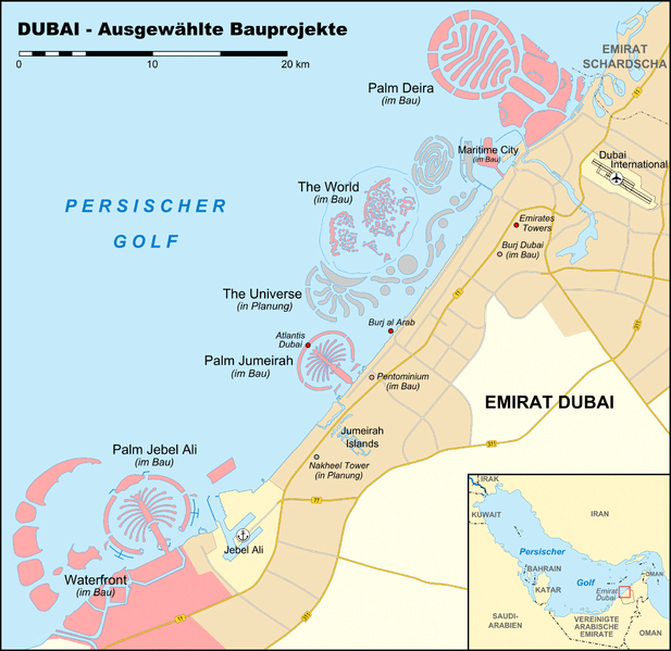 Bauprojekte in Dubai Zukunft Dubais, Bauprojekte