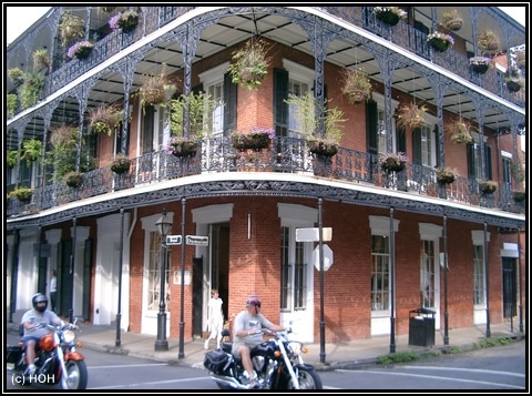 Schicke Häuser stehen im French Quarter