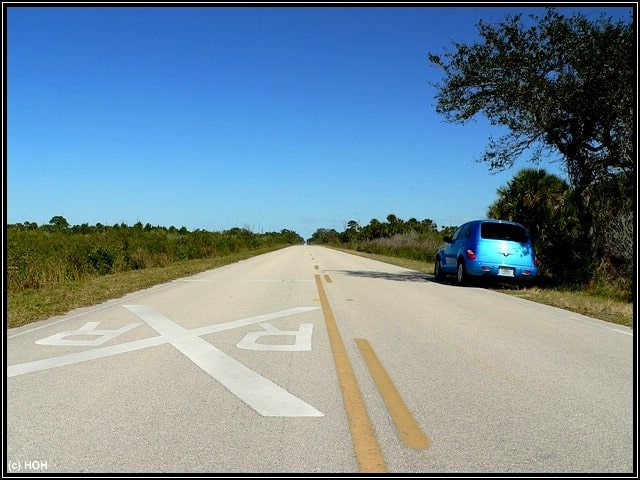 Die Zufahrt nach Merritt Island
