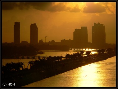 Sonnenaufgang über Miami Beach