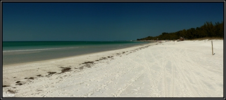 Nein, das ist kein Schnee. Das ist der Holmes Beach