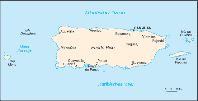 Karte Puerto Rico