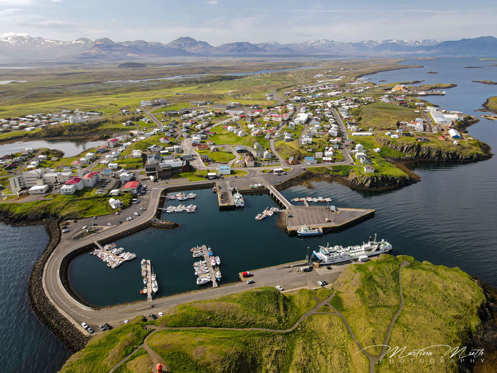 Stykkishólmur aus der Luft