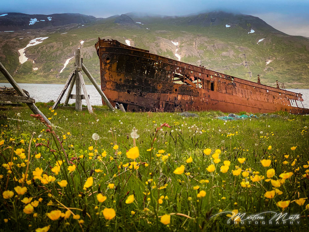 Schiffswrack MS Suðurland in Djúpavík