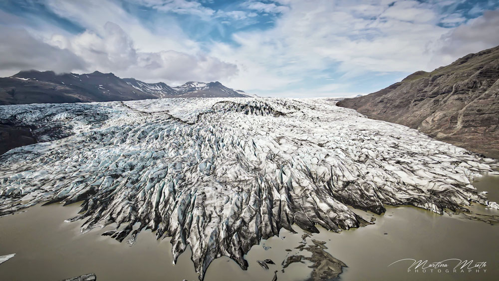 Flaajökull aus der Luft
