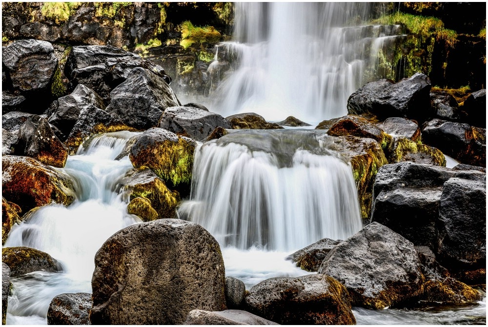 Detailaufnahme beim Öxarárfoss