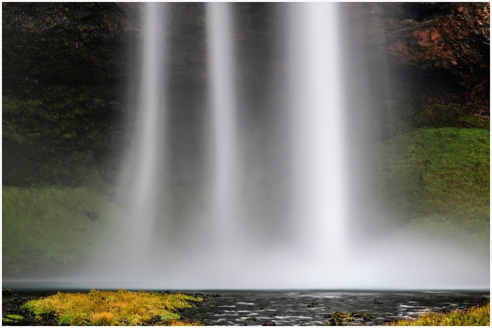 Wasserschleier vom Seljalandsfoss