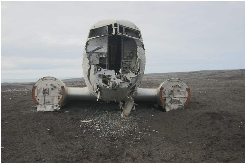 Die letzten Überreste eines der inzwischen wohl bekanntesten Flugzeugwracks der Welt