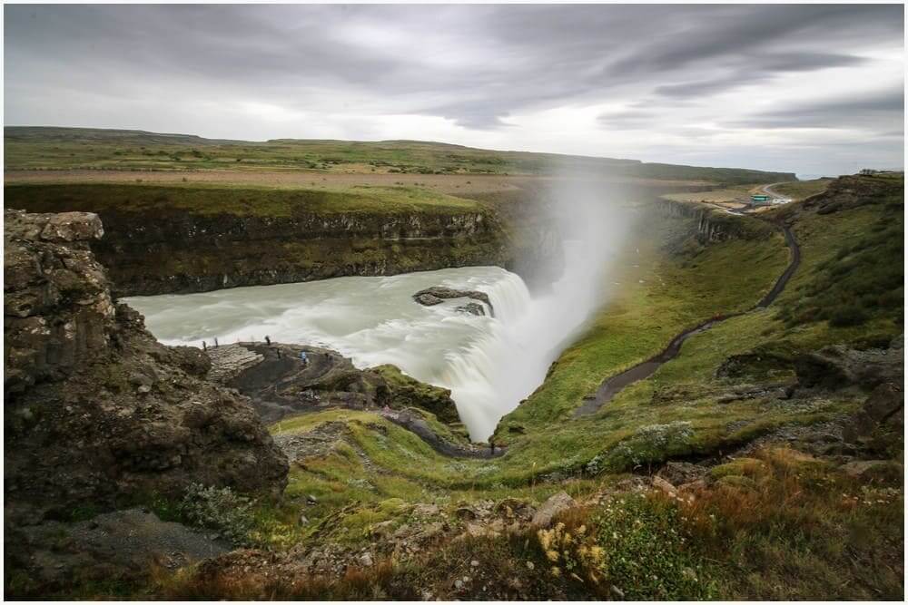 Blick von oben auf den Gullfoss