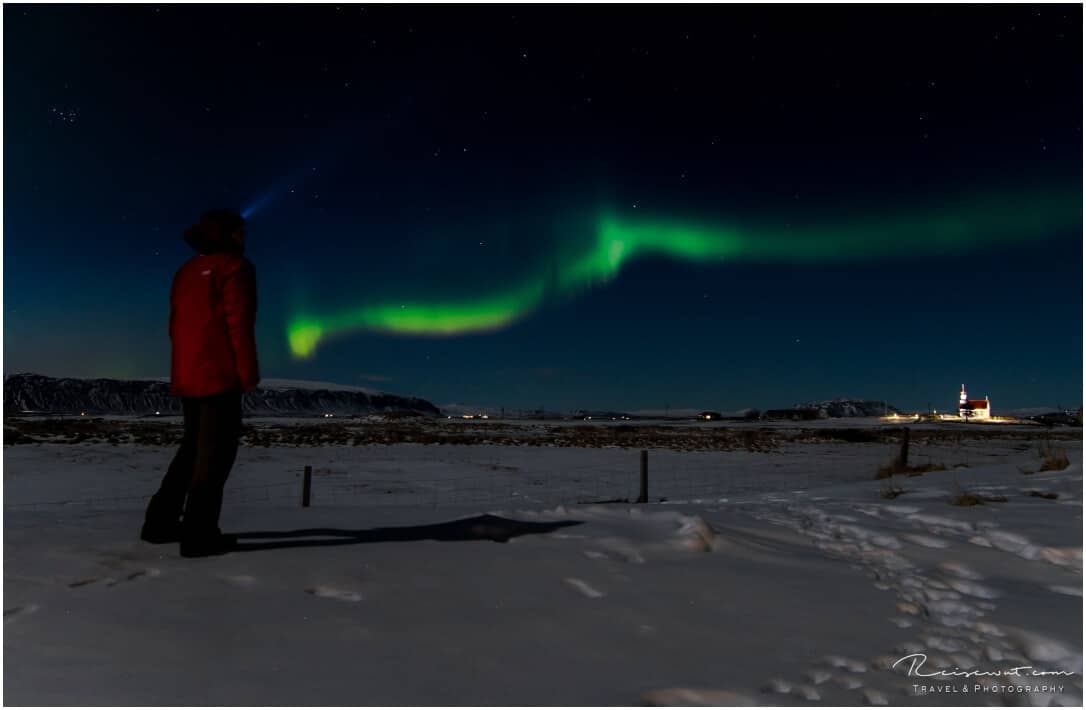 Aurora Borealis in der Nähe von Selfoss auf Island