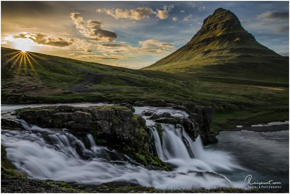 Kirkjufellfoss Midnight Sun